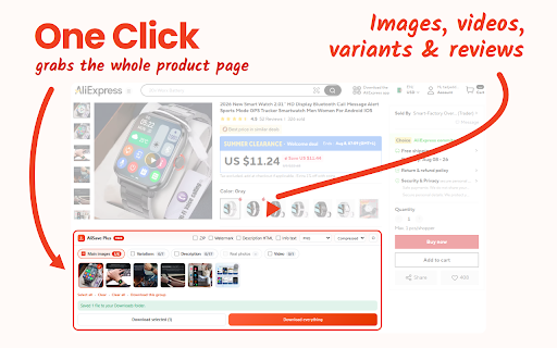 AliMedia Saver — AliExpress Image & Video Downloader screenshot 5