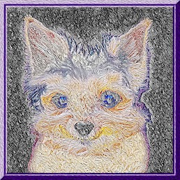 Simulated van Gogh Brush Style Portrait Avatar for Dog Bob (Collection #7 of 12)