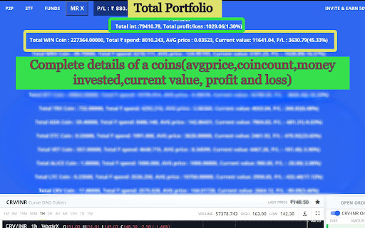 MrX - WazirX Portfolio Enhancer