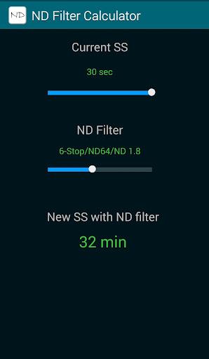 ND Filter Calculator