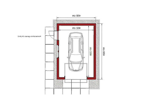 APG 10A budynek gospodarczy - Rzut garażu