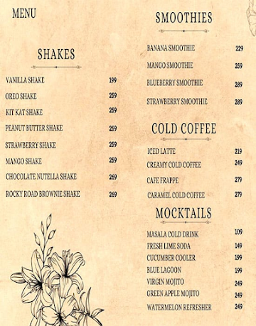 Hitchin menu 