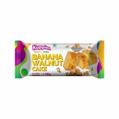 Kuppies Banana Walnut Cake - 125 gm