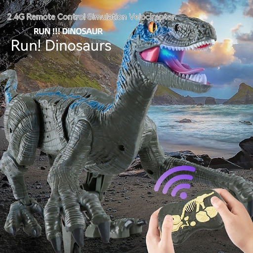 Title 7, Electric Mechanical Walking Dinosaur with Anima...