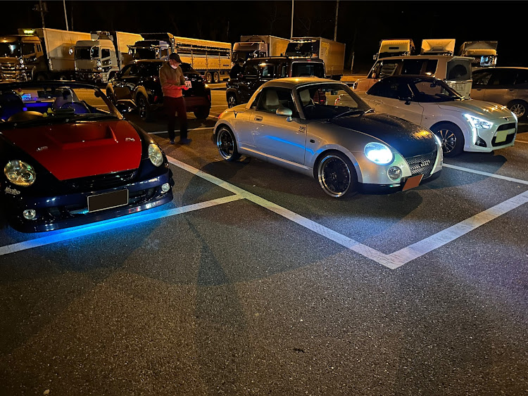 コペンの夜会プチオフ・オフ会・アンダーLED・イカリング・新旧コラボに関するカスタム事例の投稿画像2枚目