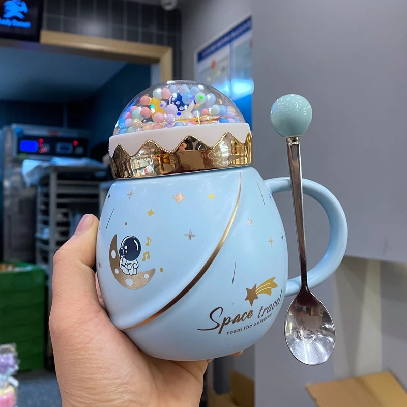 Title 10, Happy Planet Korean Mug with Spoon Screw Top Pe...