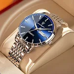 Silver shell blue surface