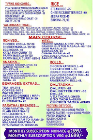 The taste of Bengal menu 1