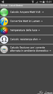 SirWatt Calcoli Elettrici(圖1)-速報App