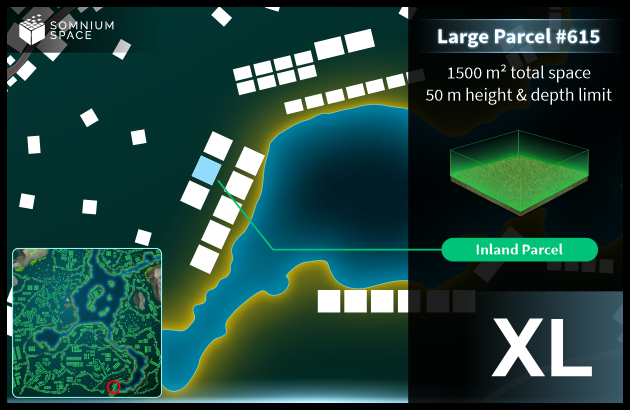 Extra Large #615 (XL) parcel in Somnium Space