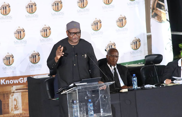 Gauteng premier David Makhura delivers his state of the province address on Tuesday, February 25 2019. Picture: SOWETAN/VELI NHLAPO