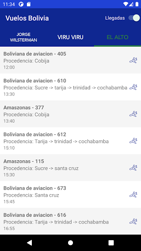 Screenshot Vuelos Bolivia