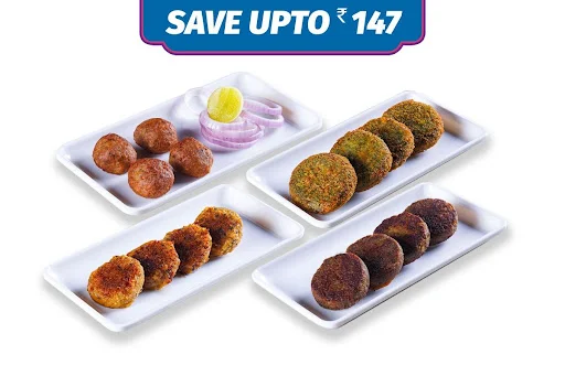 Non-Veg Kebab Platter - 4 Kebabs (Serves 4-5)