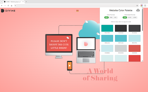 Get Color Palette from Website