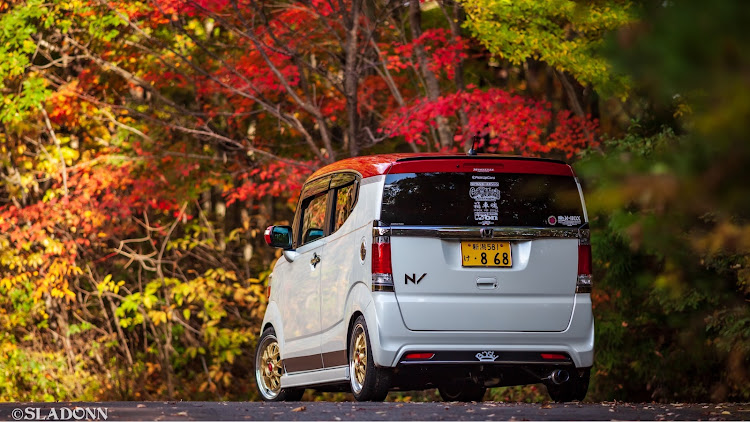 Nボックススラッシュの新潟・紅葉・ドライブ・N/on・撮影は迷惑にならないようにに関するカスタム事例の投稿画像1枚目