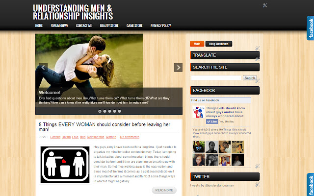 Understanding Men & Relationship Insights chrome extension