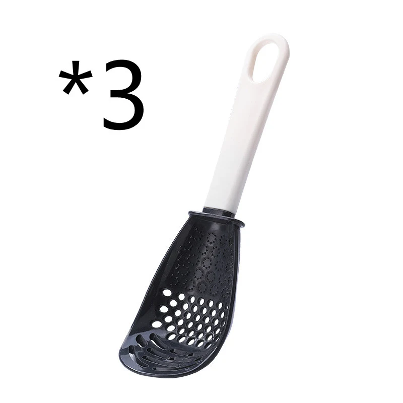Multifunctionele sleeflepel voor koken, malen, puree, bijvoeding, gember, knoflook en aardappelen. Roer en pers!