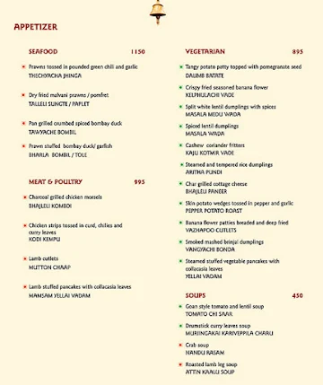 The Konkan Cafe - President SeleQtions menu 