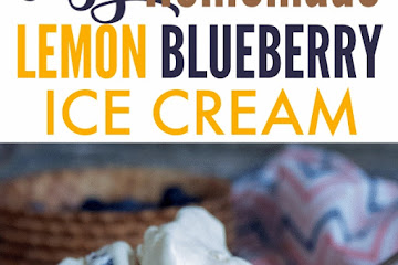 Homemade Lemon Blueberry Ice Cream
