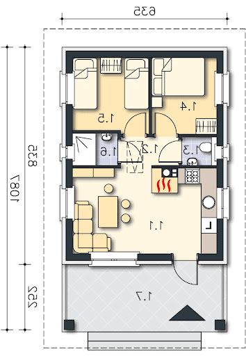 Lanzarote II LMW16a - Rzut parteru