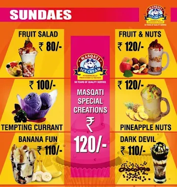 Masqati Rich Ice Cream menu 