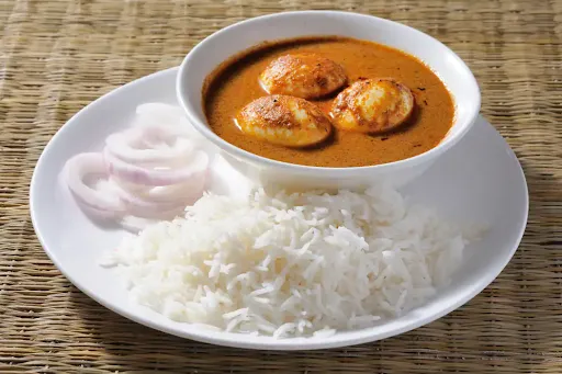 Boiled Egg Curry With Rice