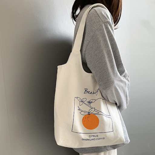 Title 6, Womens Canvas Shoulder Tote Bag Large Cotton, ...