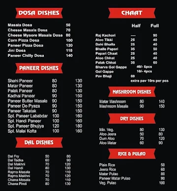 Fresh Baker's menu 