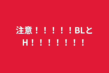 「注意！！！！！BLとH！！！！！！！」のメインビジュアル