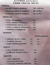 Kapoor's Kitchen menu 1