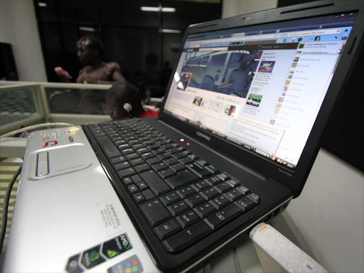 An online site shown on the screen of a laptop