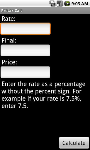 PreTax Calculator