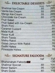 Shalimar Restaurant menu 4
