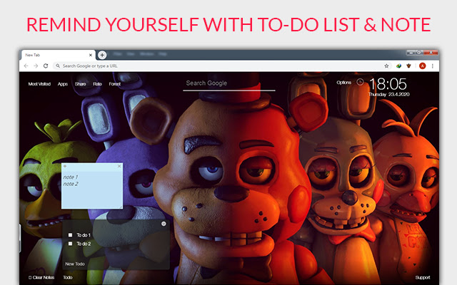 FNaF - Five Nights at Freddy's Custom New Tab