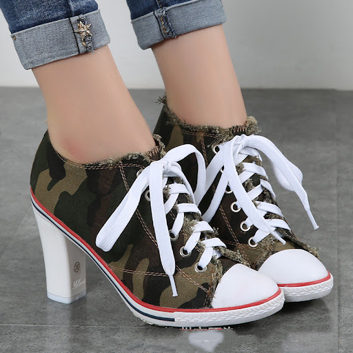 Title 3, Womens Spring and Autumn Camouflage Shoes Kore...