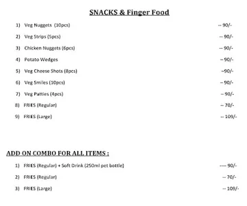 Ocean Of Snacks menu 