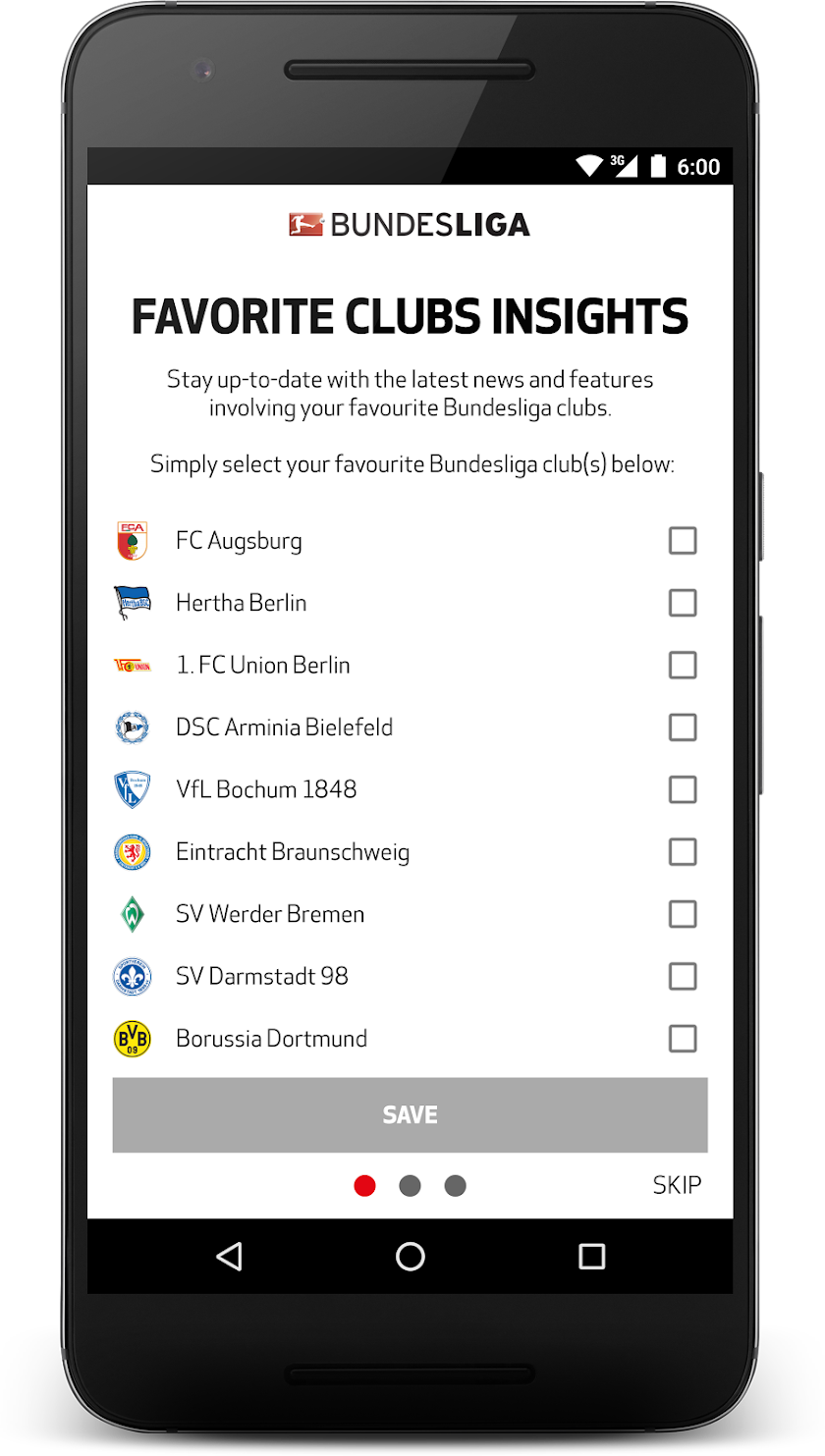Bundesliga Connected Watch Screen 2