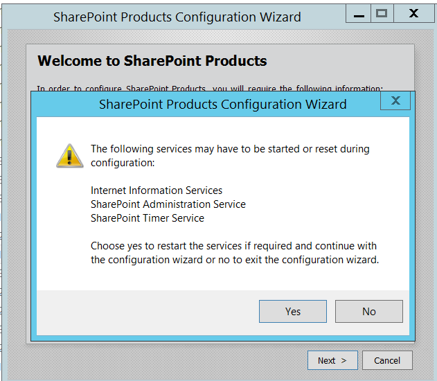 SharePoint Products Configuration Wizard