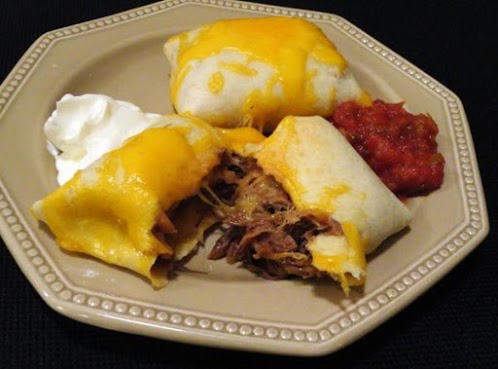 Baked Beef Chimichangas