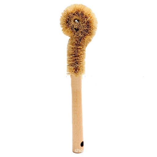 Title 1, Natural Coconut Brown Cup Washing Brush With Lo...