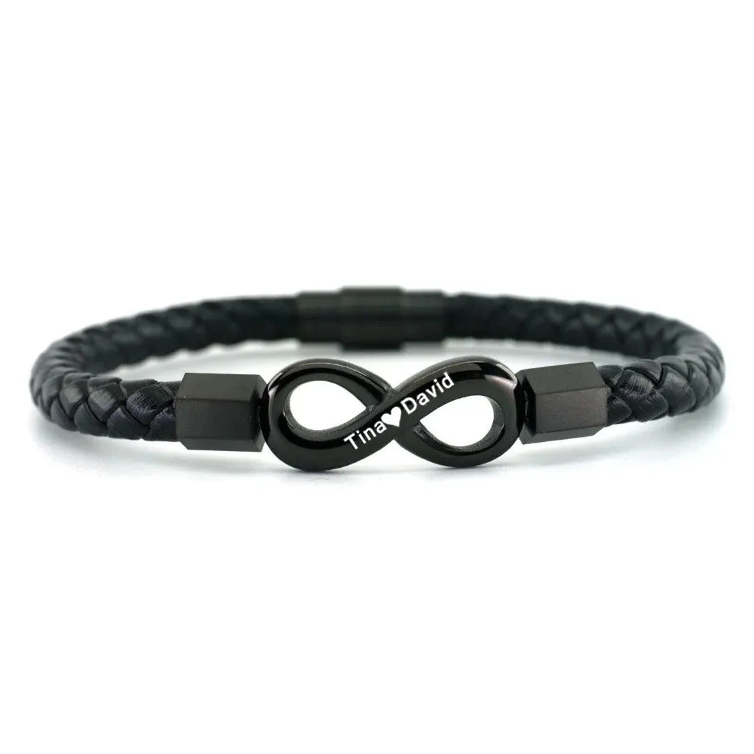 Title 5, Pour Mon Homme Bracelet en Cuir Personnalisé Pr...