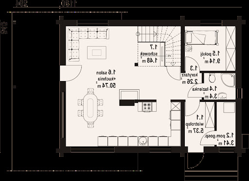 Osiek 313 dw - Rzut parteru