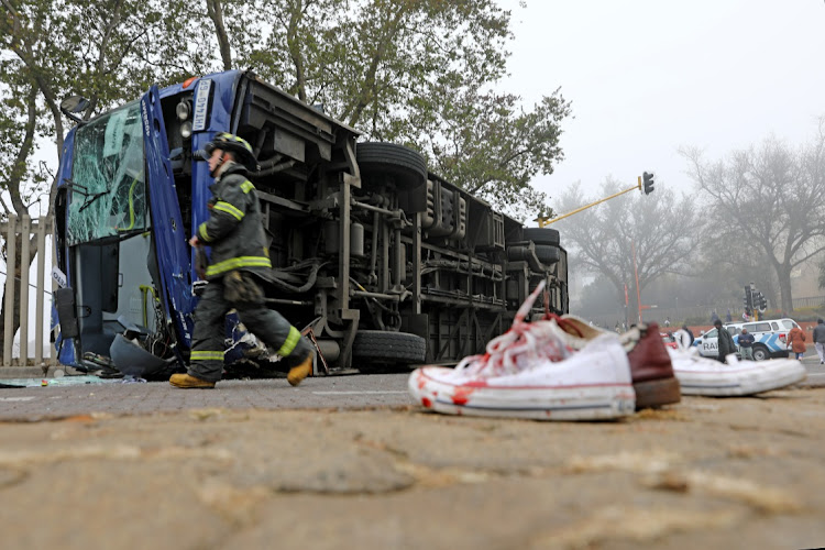 Two buses collided near the entrance to the University of Johannesburg's Kingsway campus, leaving dozens injured.