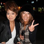 making new friends in the shinsaibashi district in osaka in Osaka, Japan 