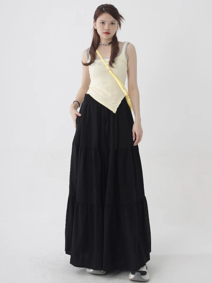 Pantalon large femme grande taille taille haute droit décontracté ample à jambes larges, idéal pour un confort et une allure stylée.