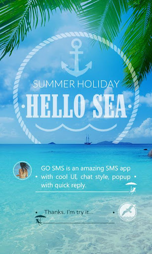 GO SMS PRO HELLO SEA THEME