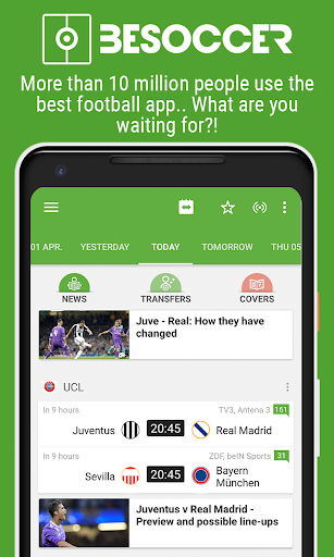 BeSoccer - Soccer Live Score  screenshots 1