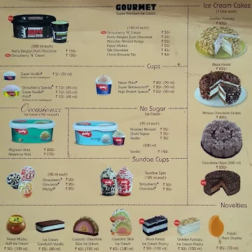 Monty's Ice Cream Corner menu 