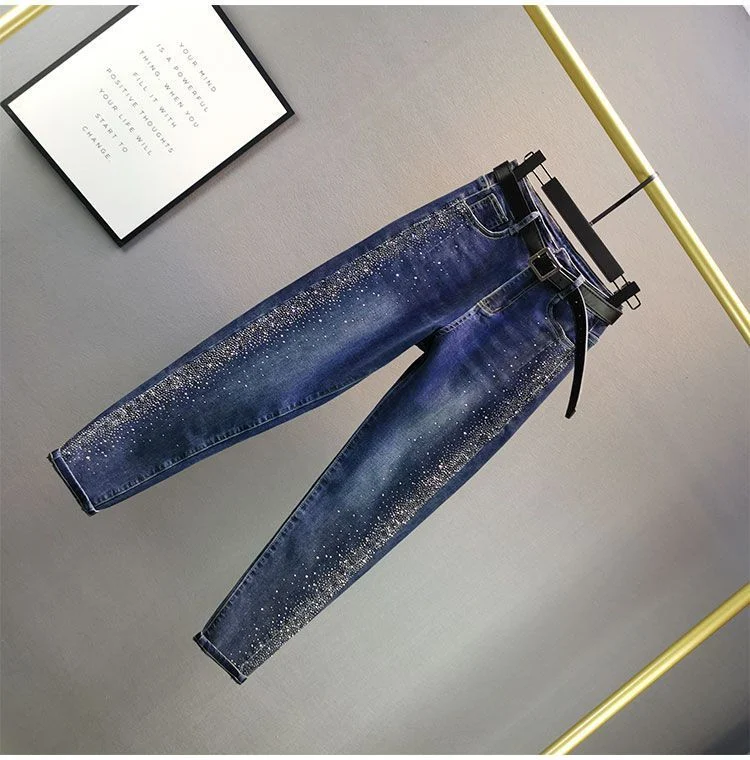 Title 4, Hot Rhinestone Daddy Harem Pantalone Ženske Far...