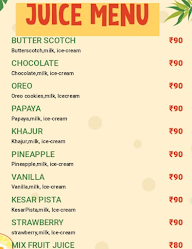 The Juice & Shake Point menu 1